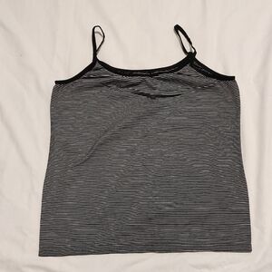 Worthington Black & White Striped Camisole Tank - L/XL